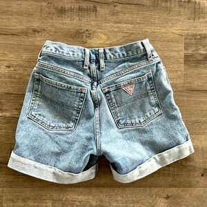 Women's Vintage Medium Wash Guess Jean Shorts 24